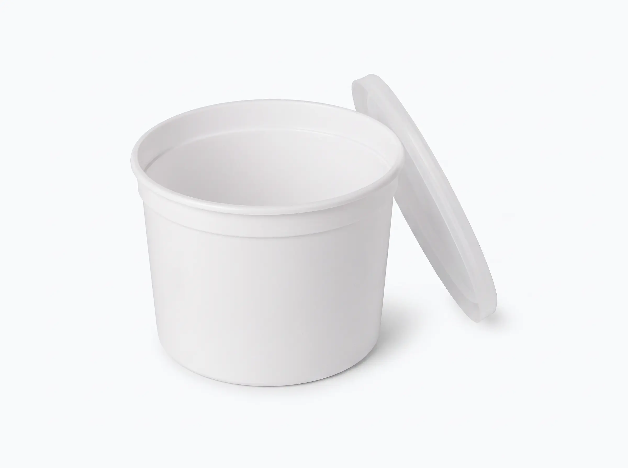 Tarrina PP inyección redonda blanca 750ml