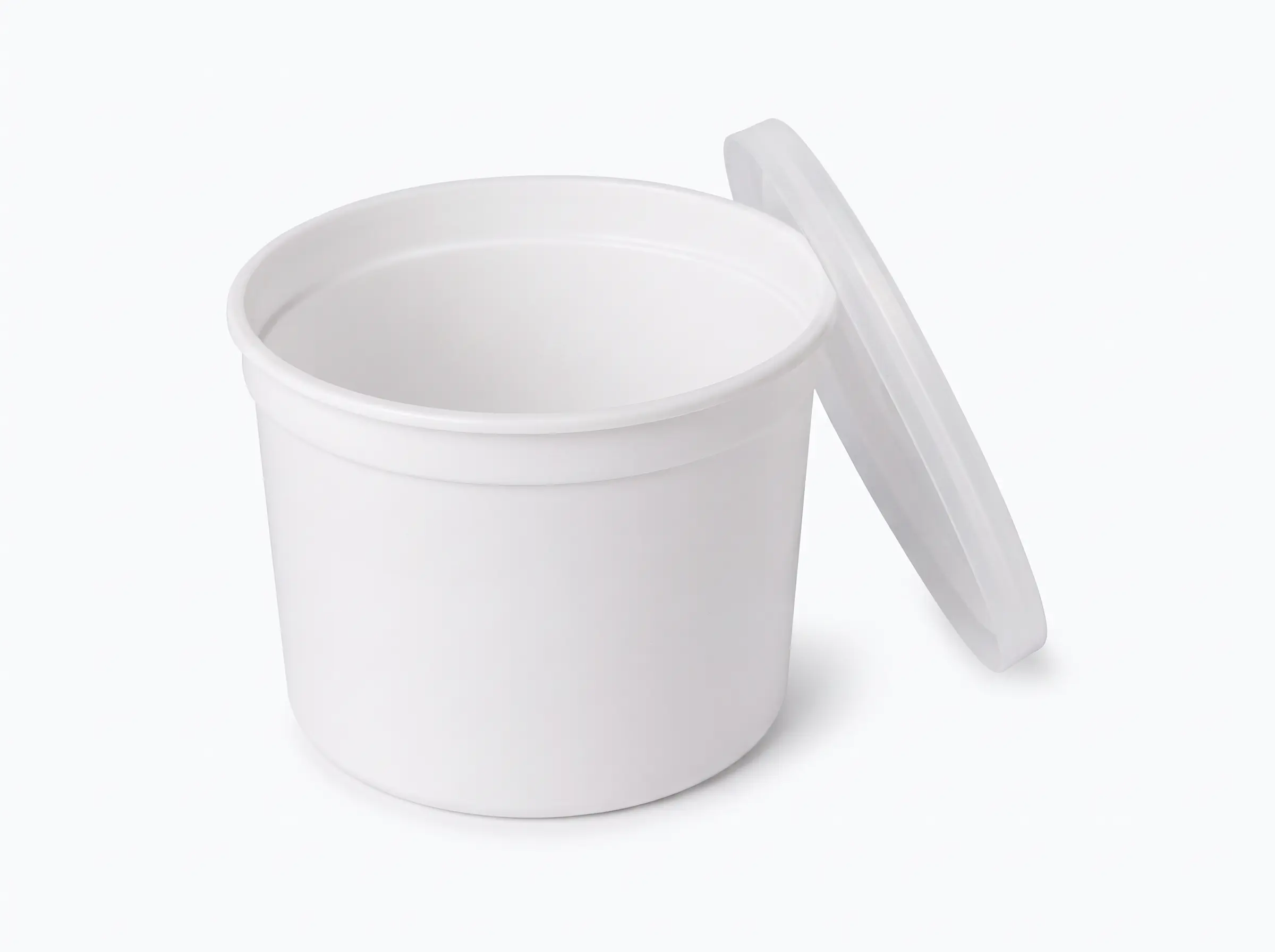 Tarrina PP inyección redonda blanca 1000ml