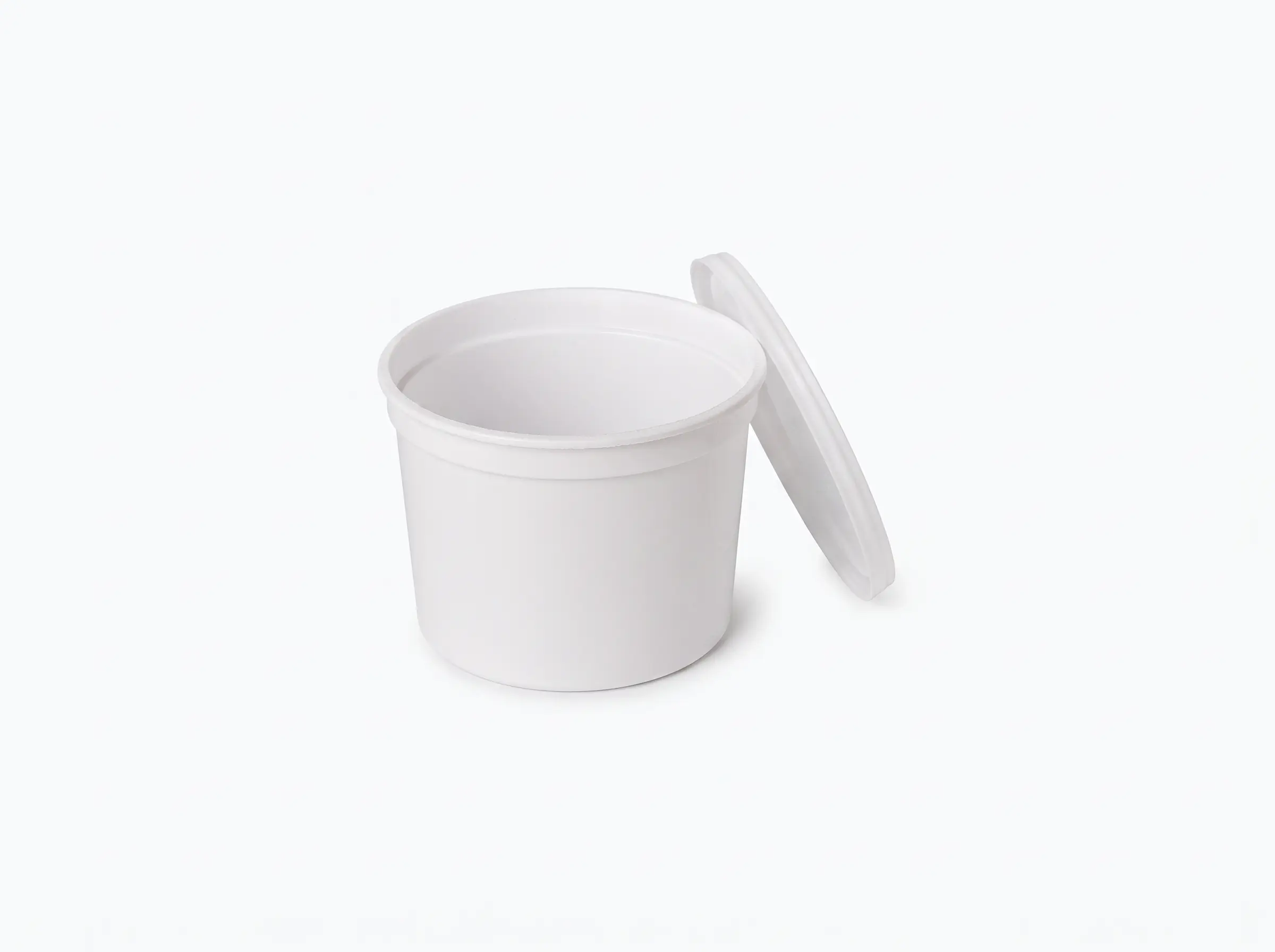 Tarrina PP inyección redonda blanca 250ml