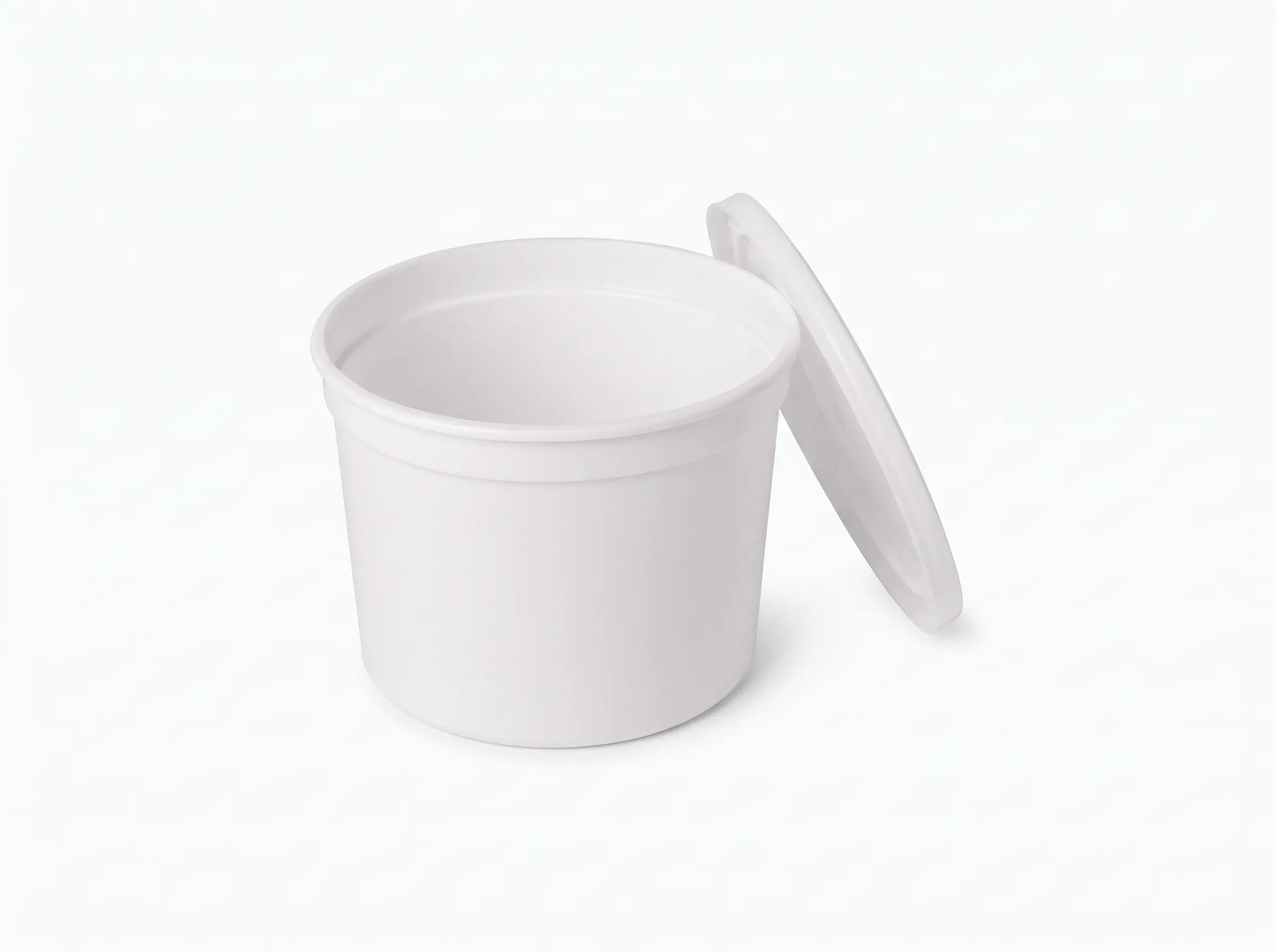 Tarrina PP inyección redonda blanca 500ml