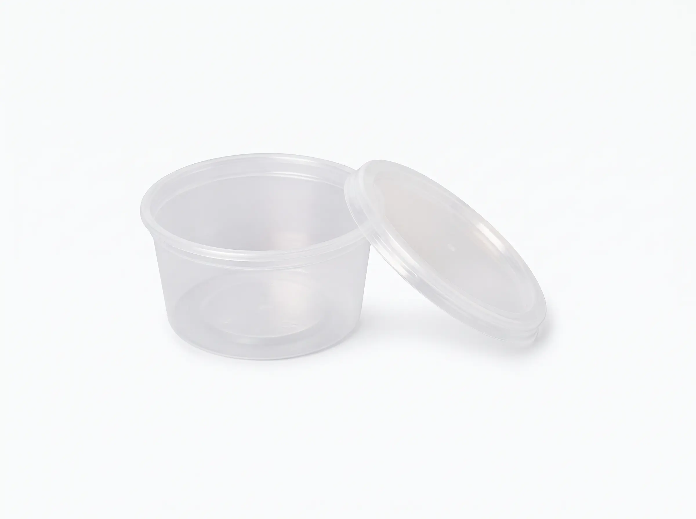 Tarrina PP inyección redonda transparente 500ml