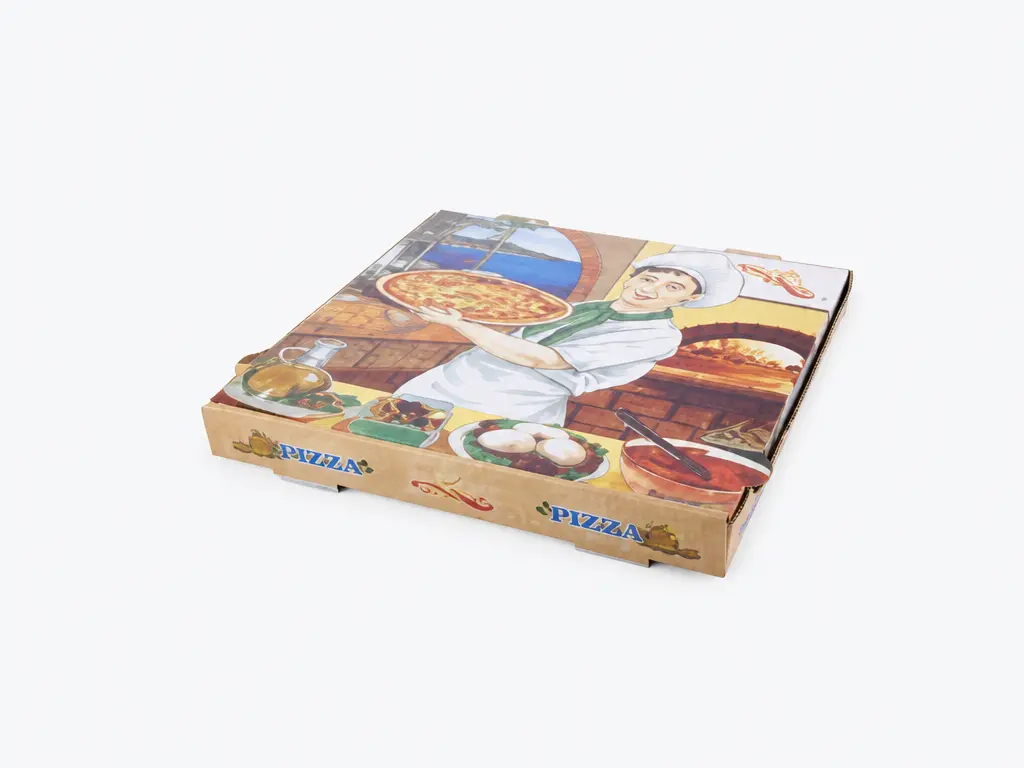 Caja pizza decorada 33x33cm