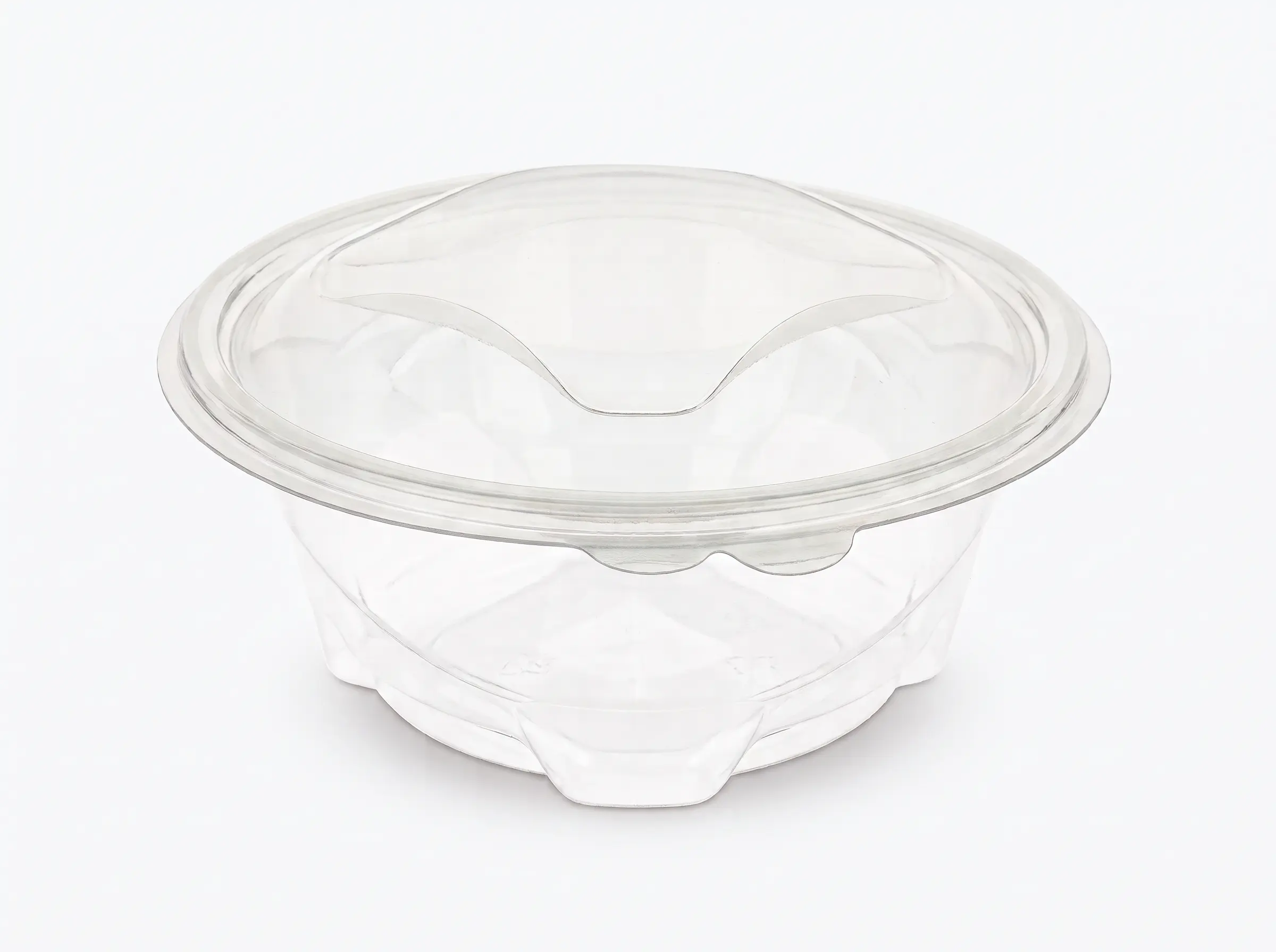 Ensaladera PET redonda tapa bisagra 1000ml