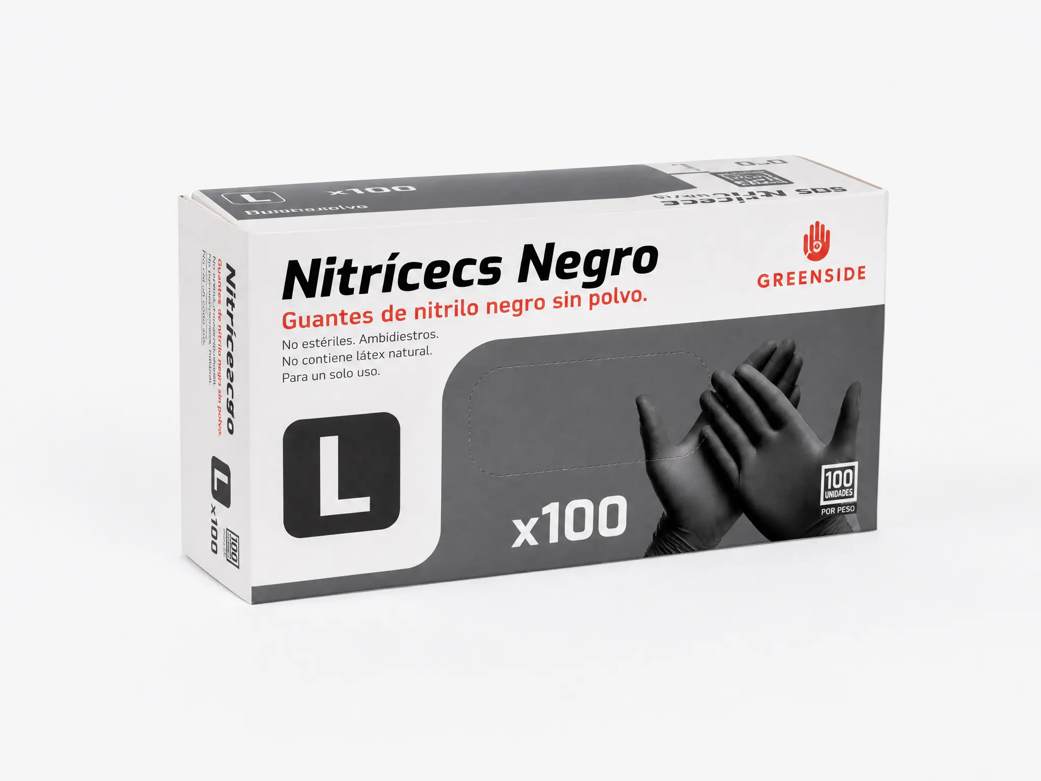 Guante nitrilo negro Talla L