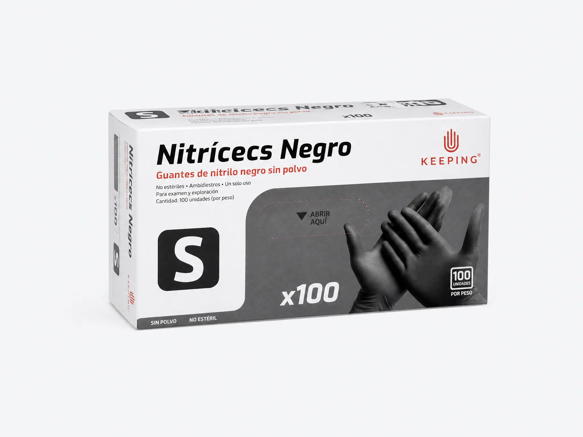 Guante nitrilo negro Talla S