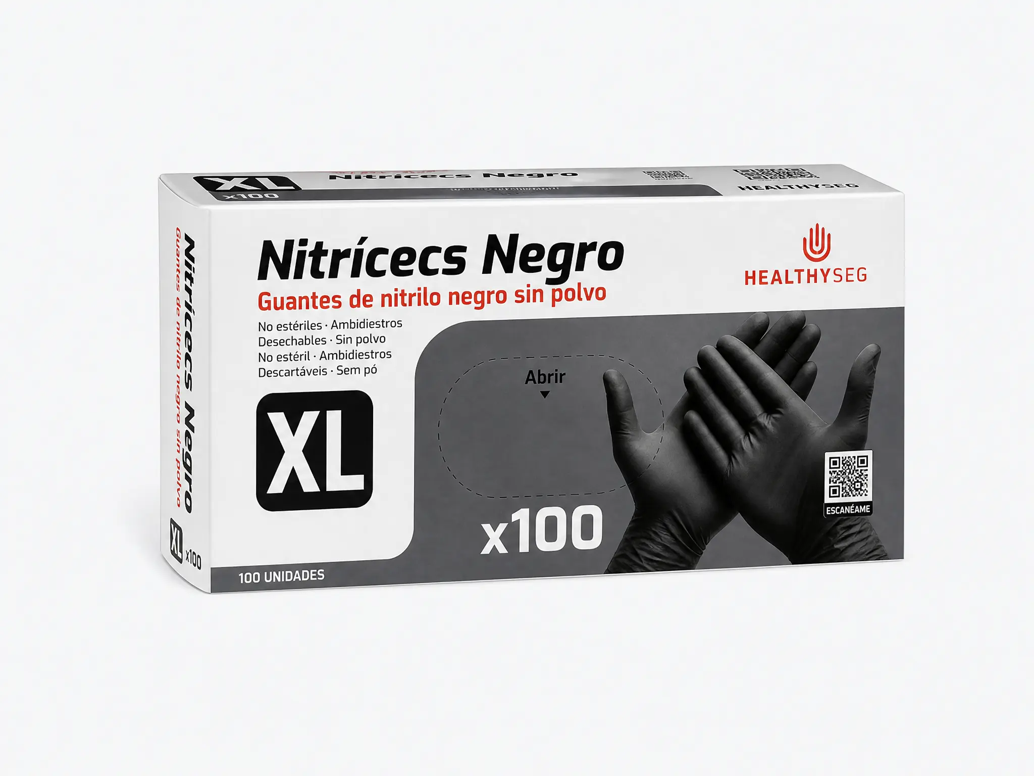 Guante nitrilo negro Talla XL
