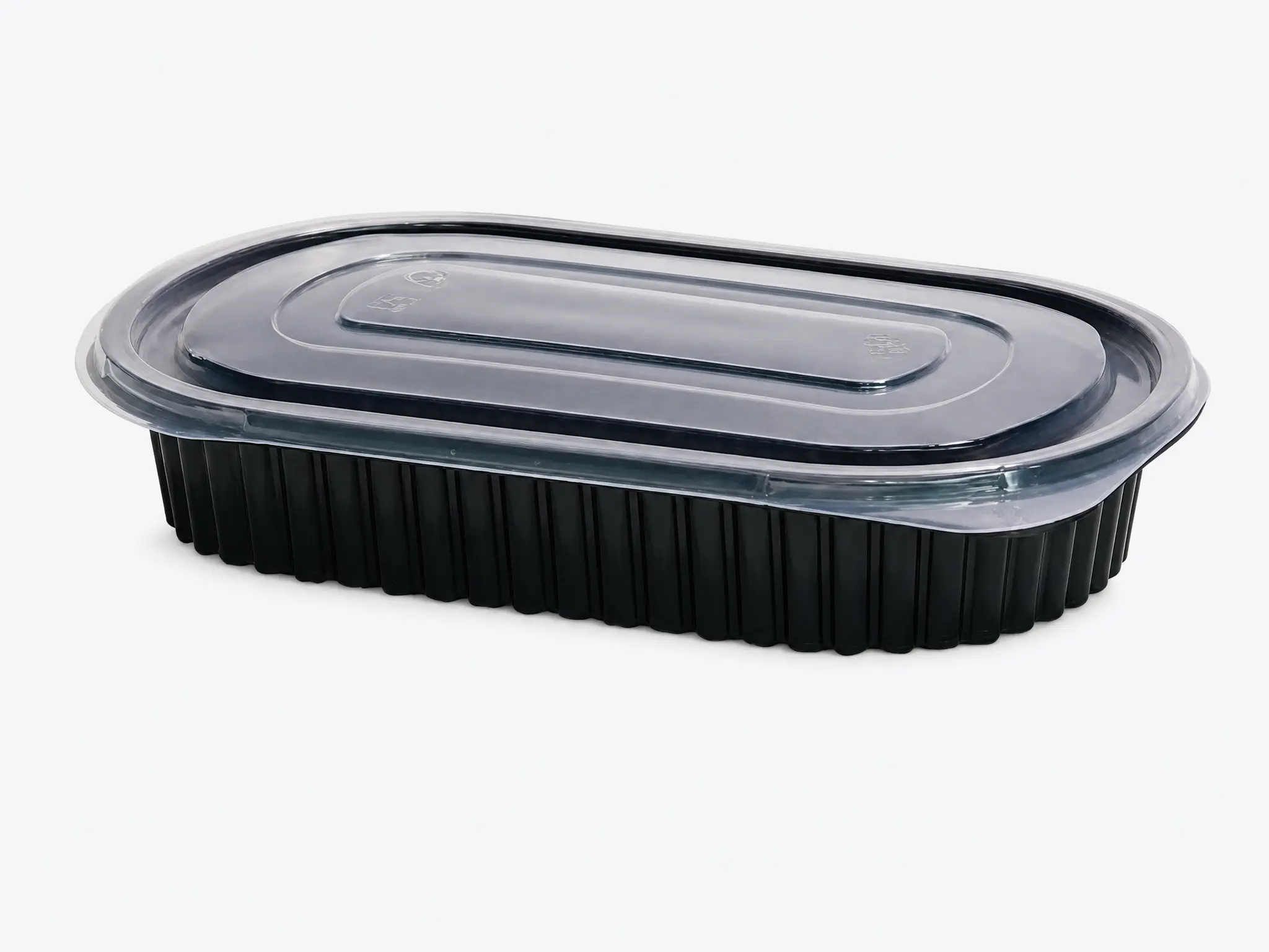 Tapa plana PP negro 1000ml