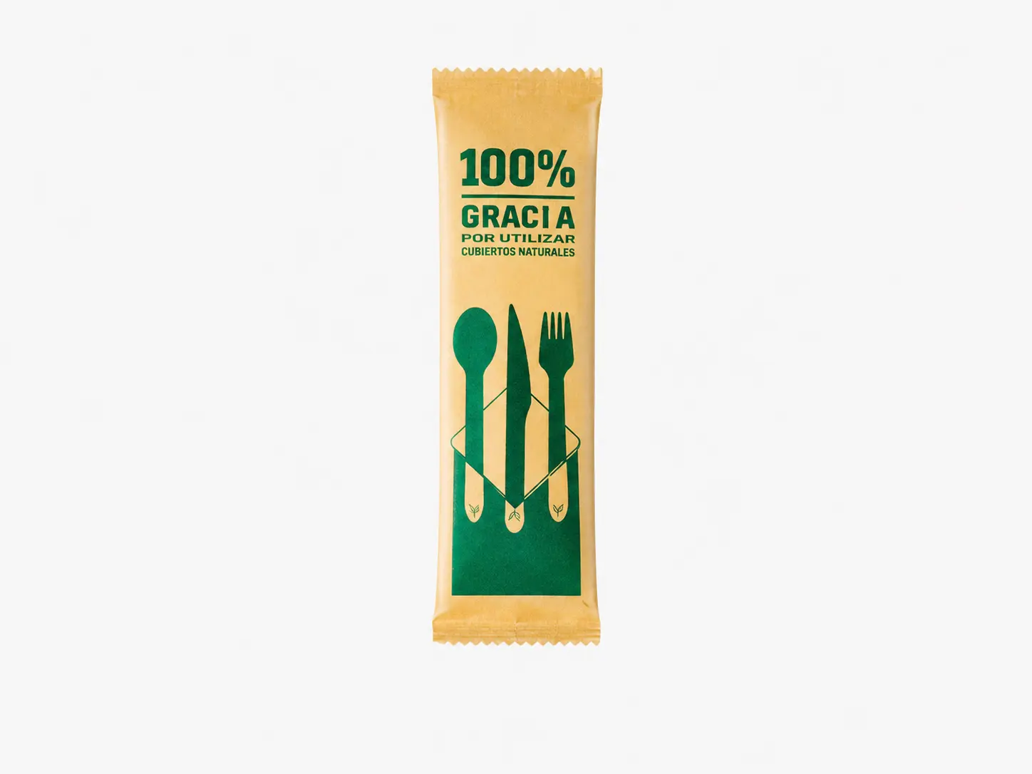 Pack cubiertos madera 4 pcs 165mm