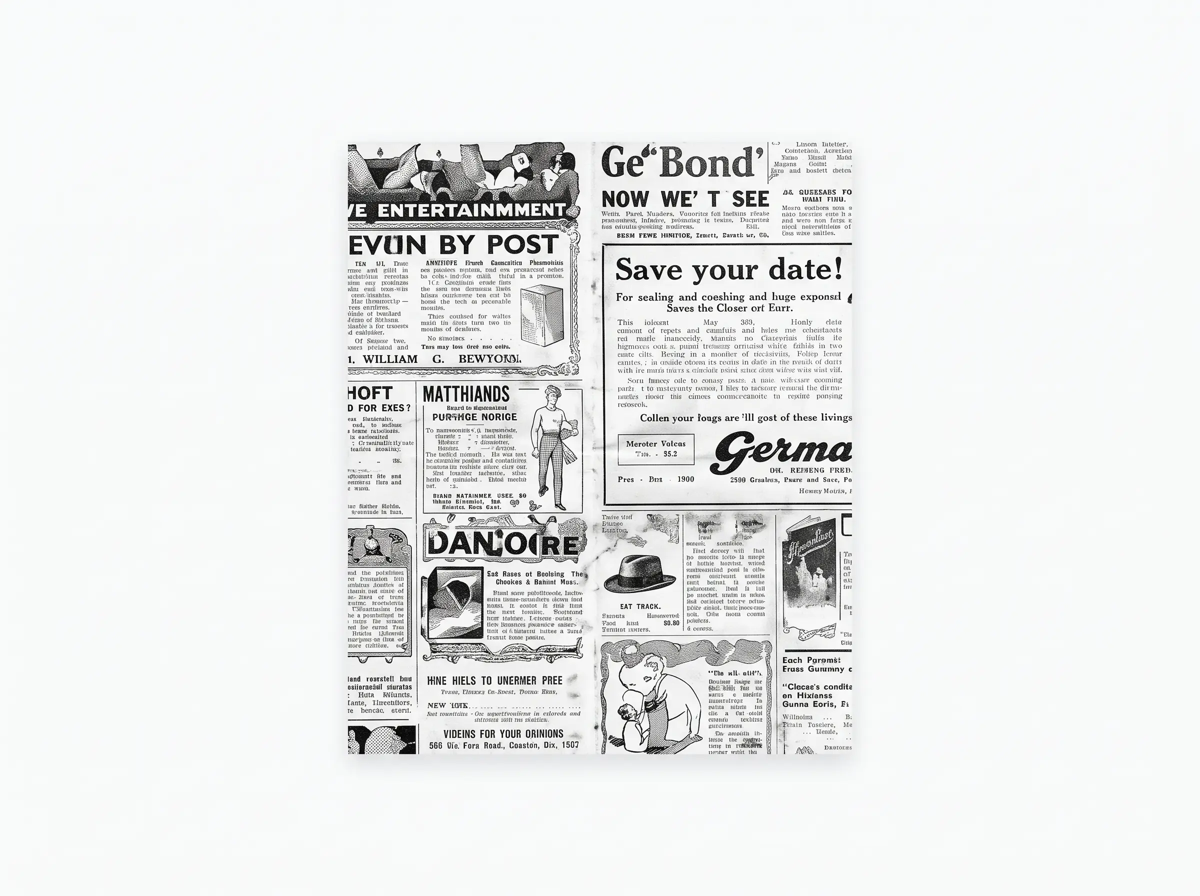 Papel antigrasa periodico blanco 28x34mm