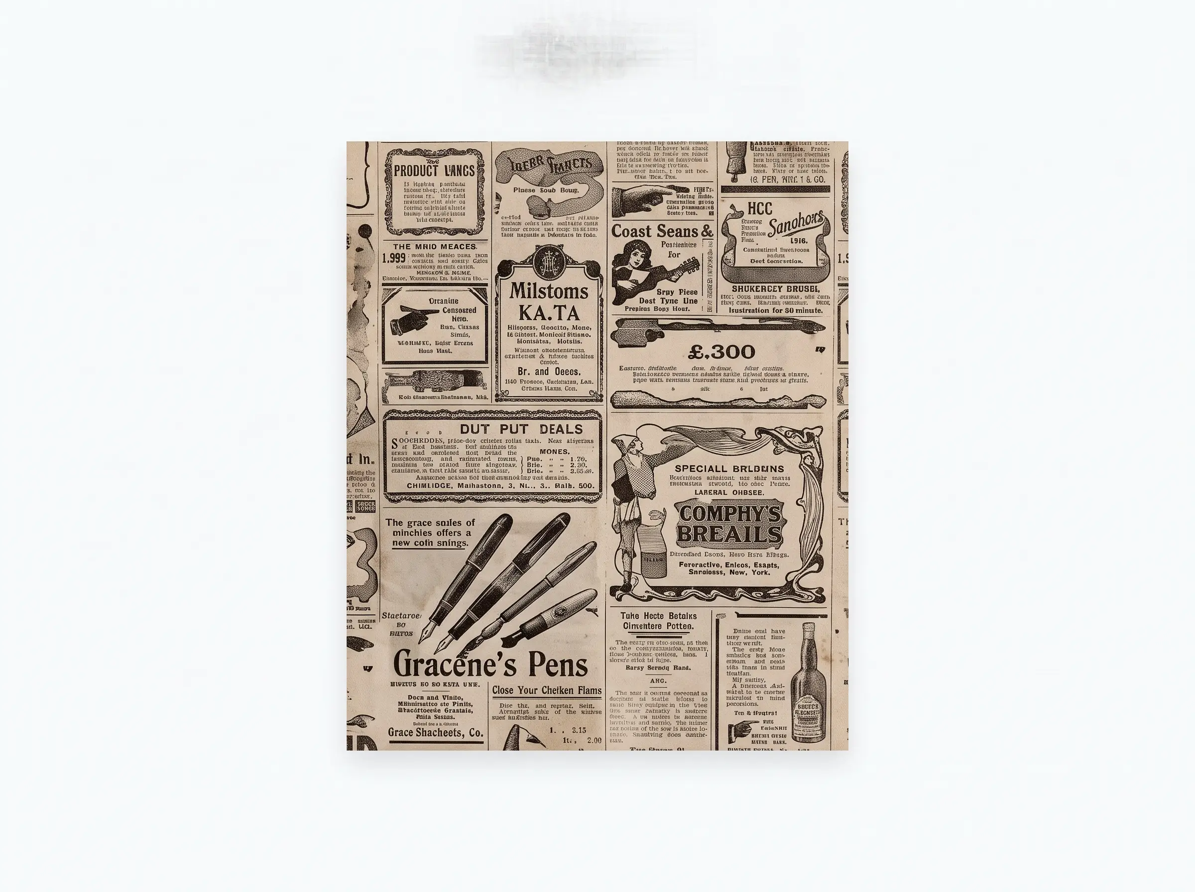 Papel antigrasa periodico kraft 28x34mm