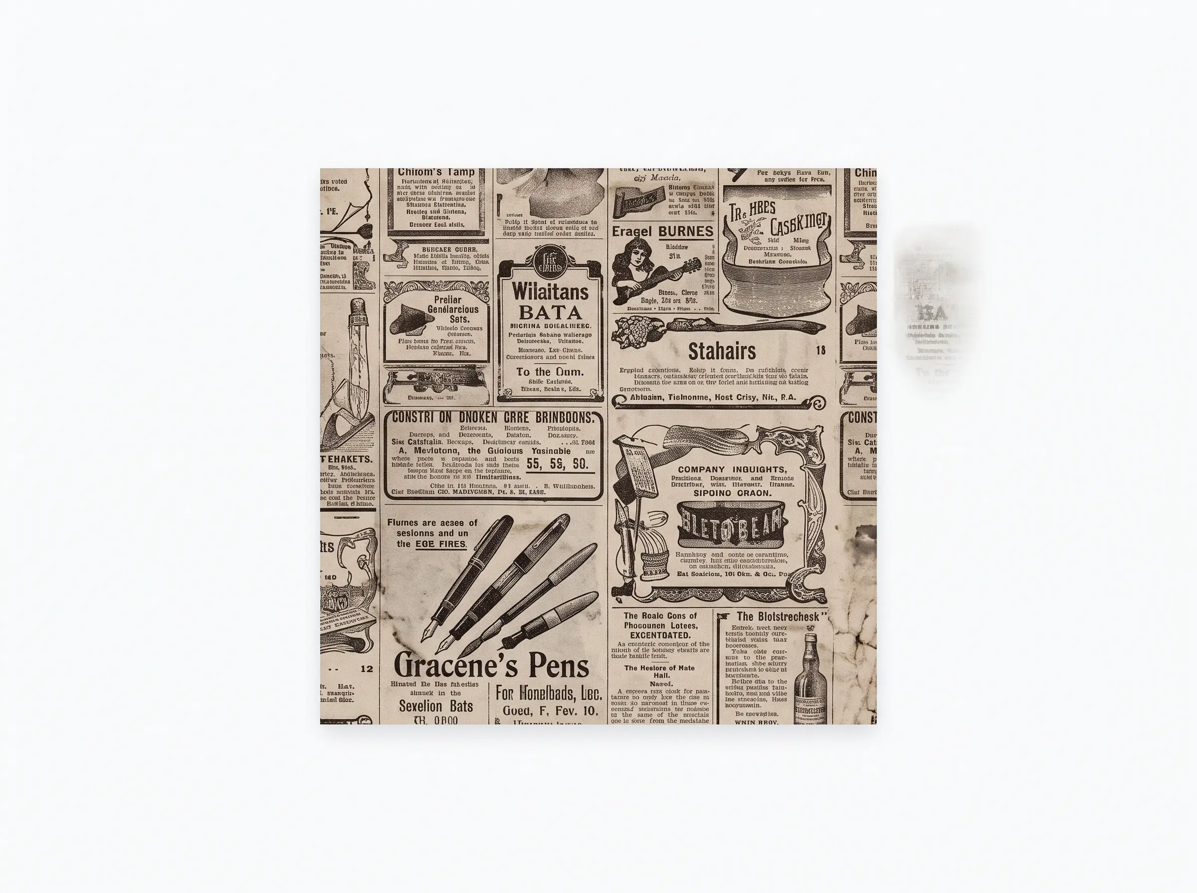 Papel antigrasa periodico kraft 31x31mm