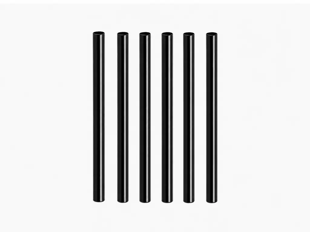 Pajita negra 6x12mm de papel
