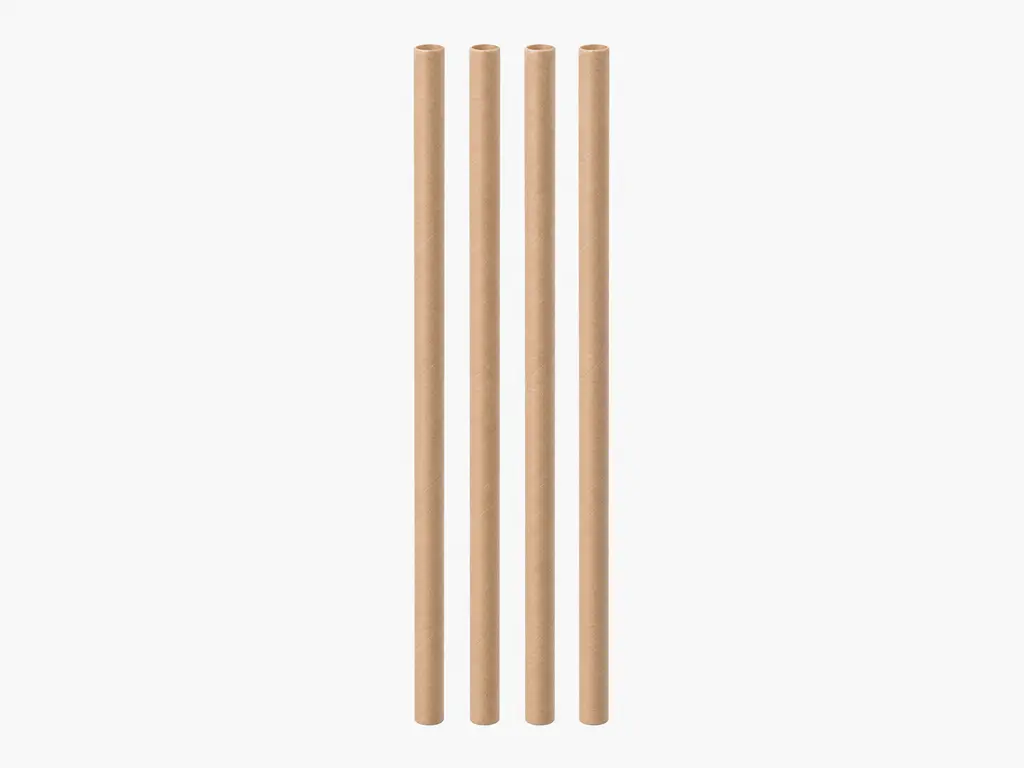 Pajitas papel marrones 6x20mm