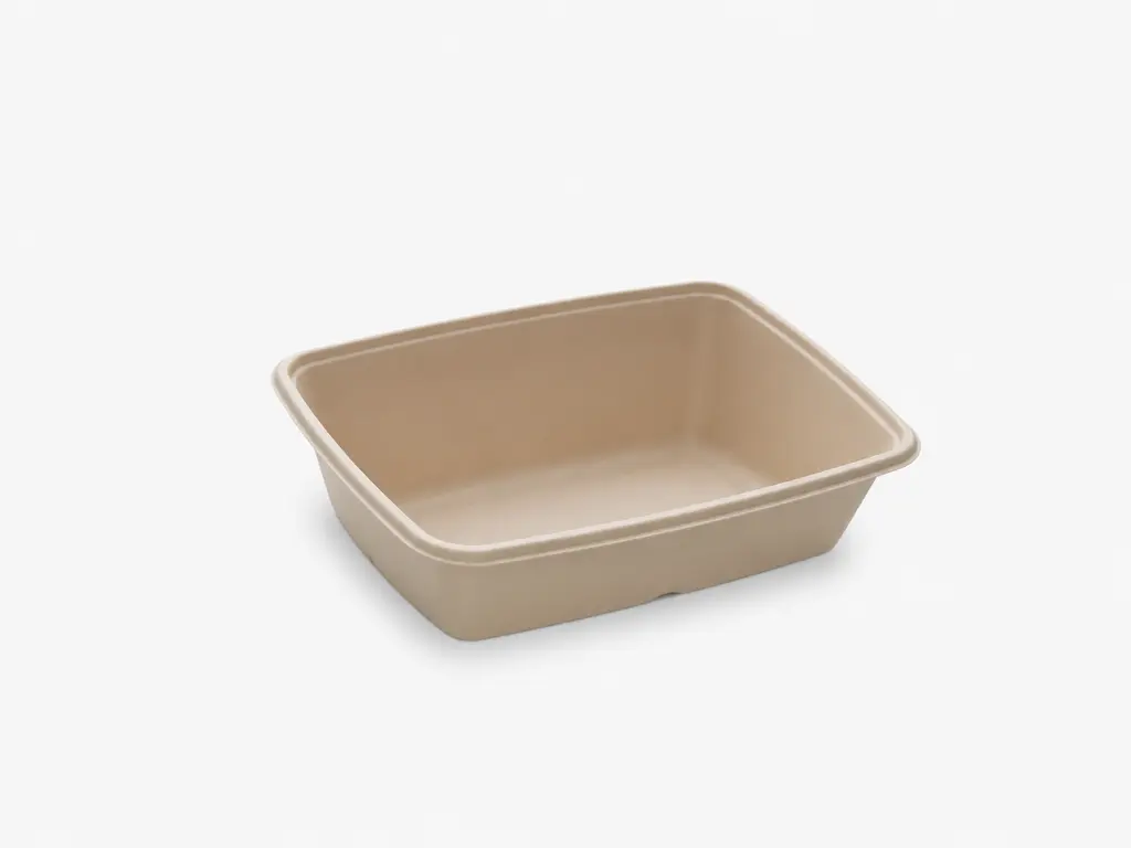 Bandeja rectangular 1050ml 16x23cm de pulpa moldeada