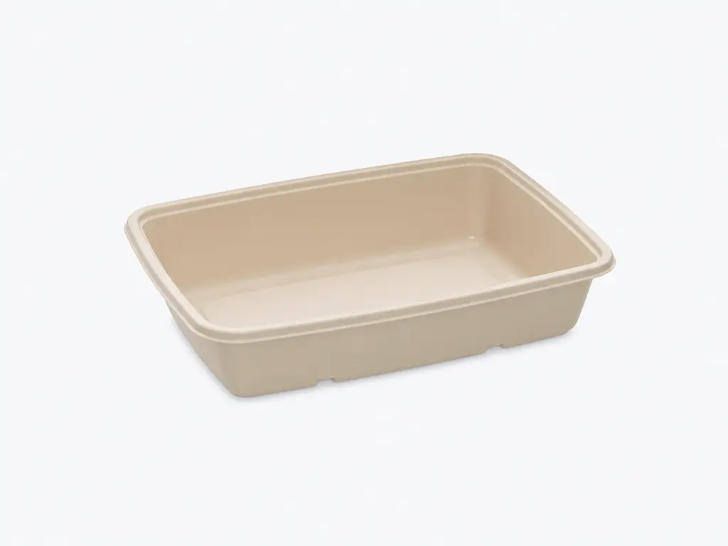 Bandeja rectangular 950ml 16x23cm de pulpa moldeada