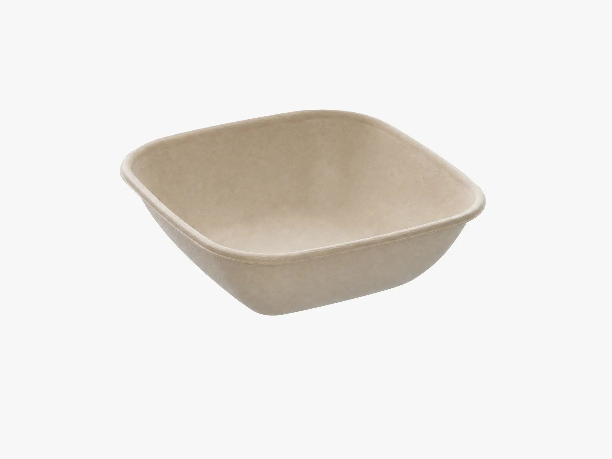 Bowl cuadrado 500ml 17x17cm de pulpa moldeada