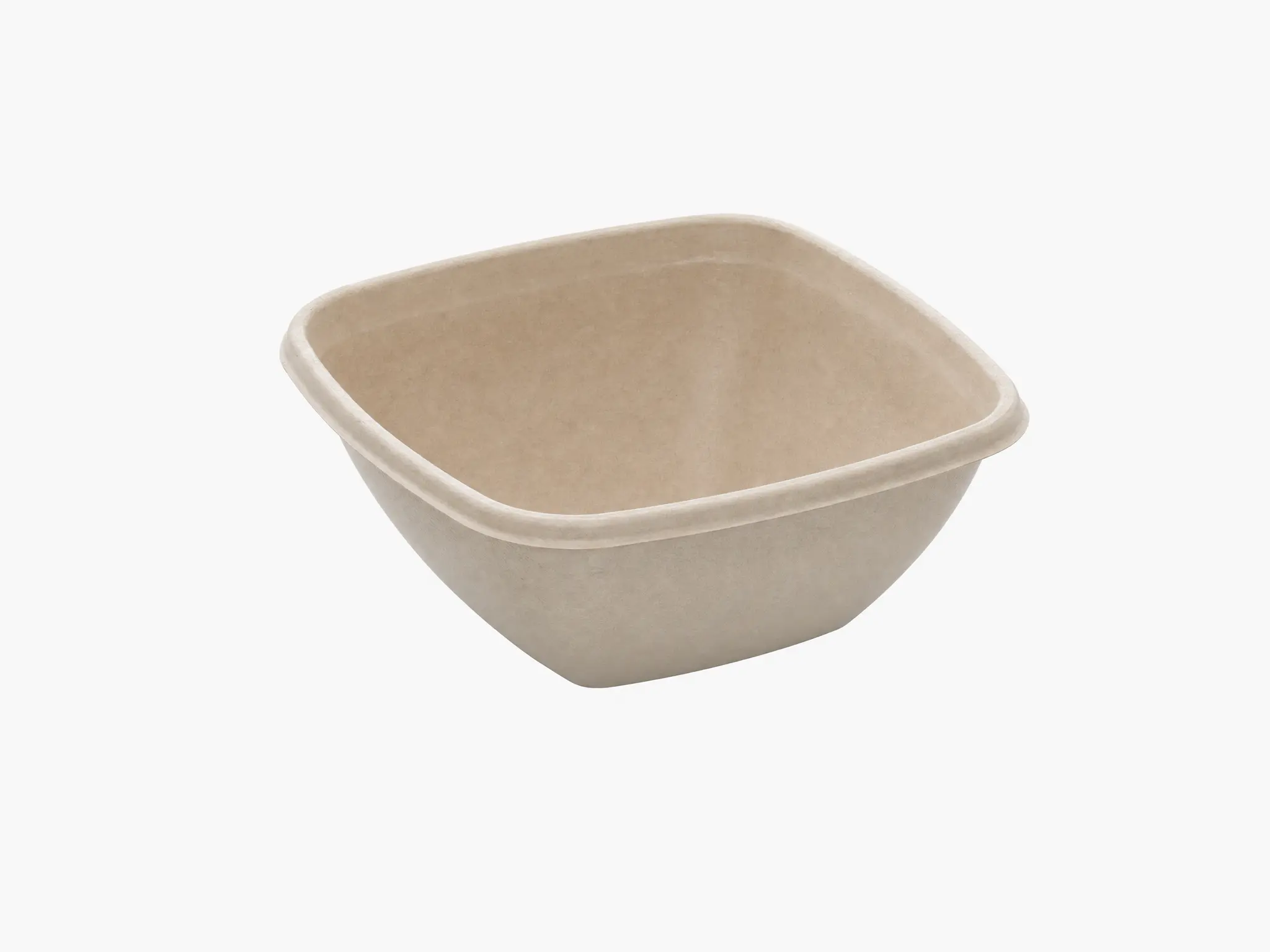 Bowl cuadrado 375ml 13x13cm de pulpa moldeada