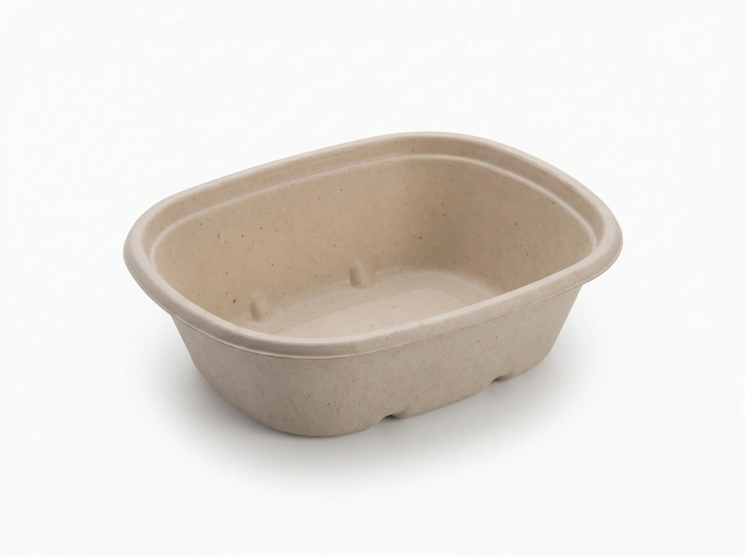 Bowl ovalado Eco Street 620ml 19x15cm de pulpa moldeada