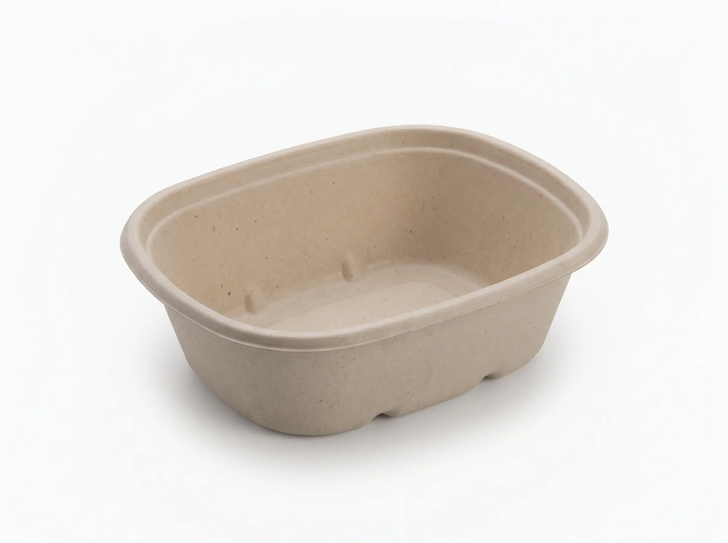 Bowl ovalado Eco Street 770ml 19x15cm de pulpa moldeada