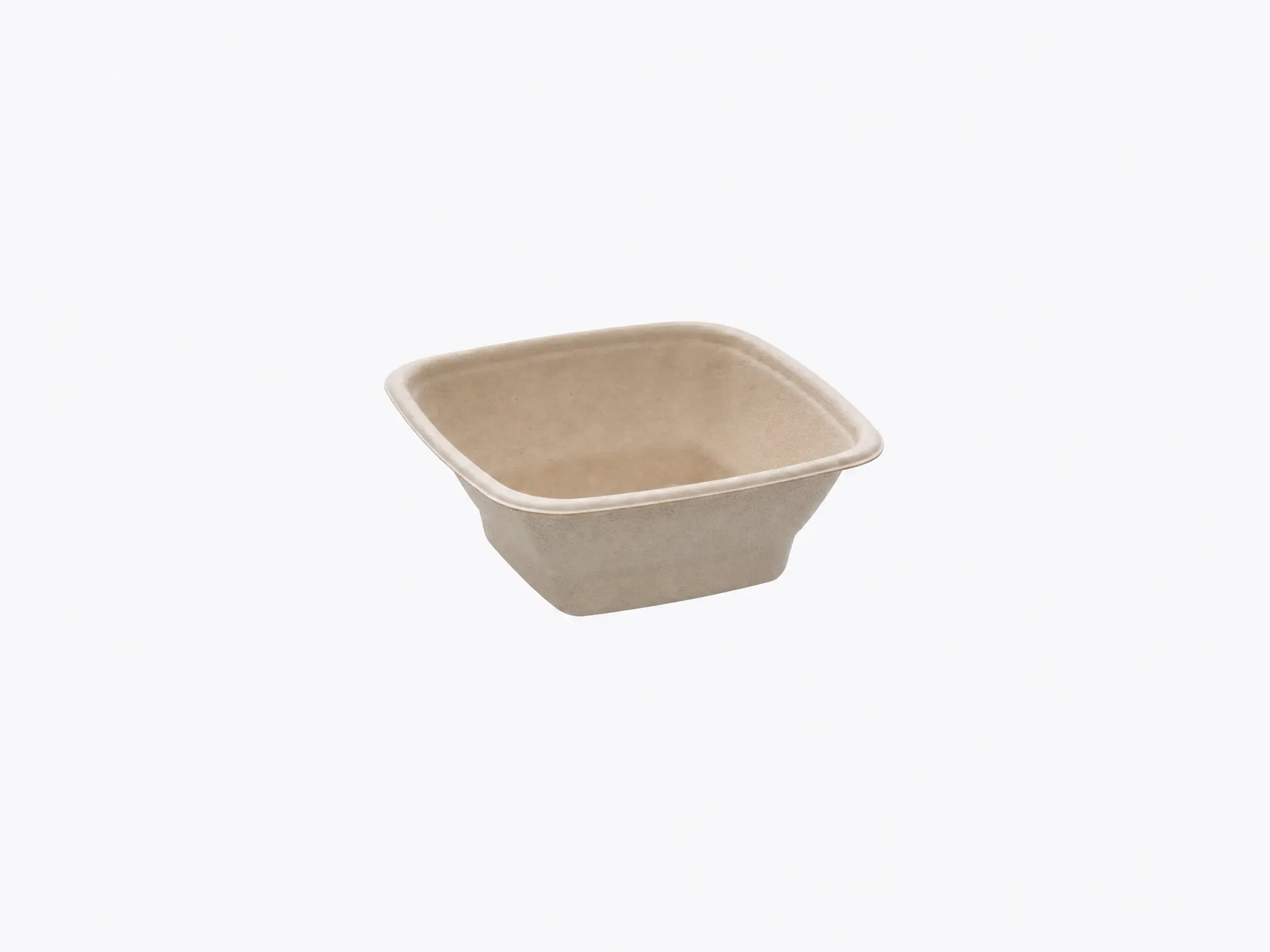Bowl cuadrado 500ml 16x16cm de pulpa moldeada