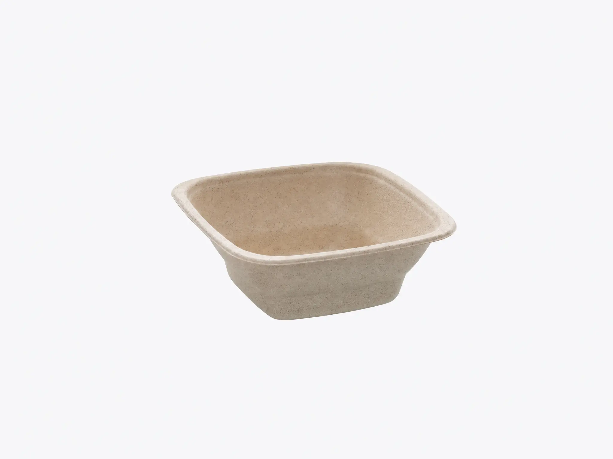 Bowl cuadrado 1000ml 18x18cm de pulpa moldeada