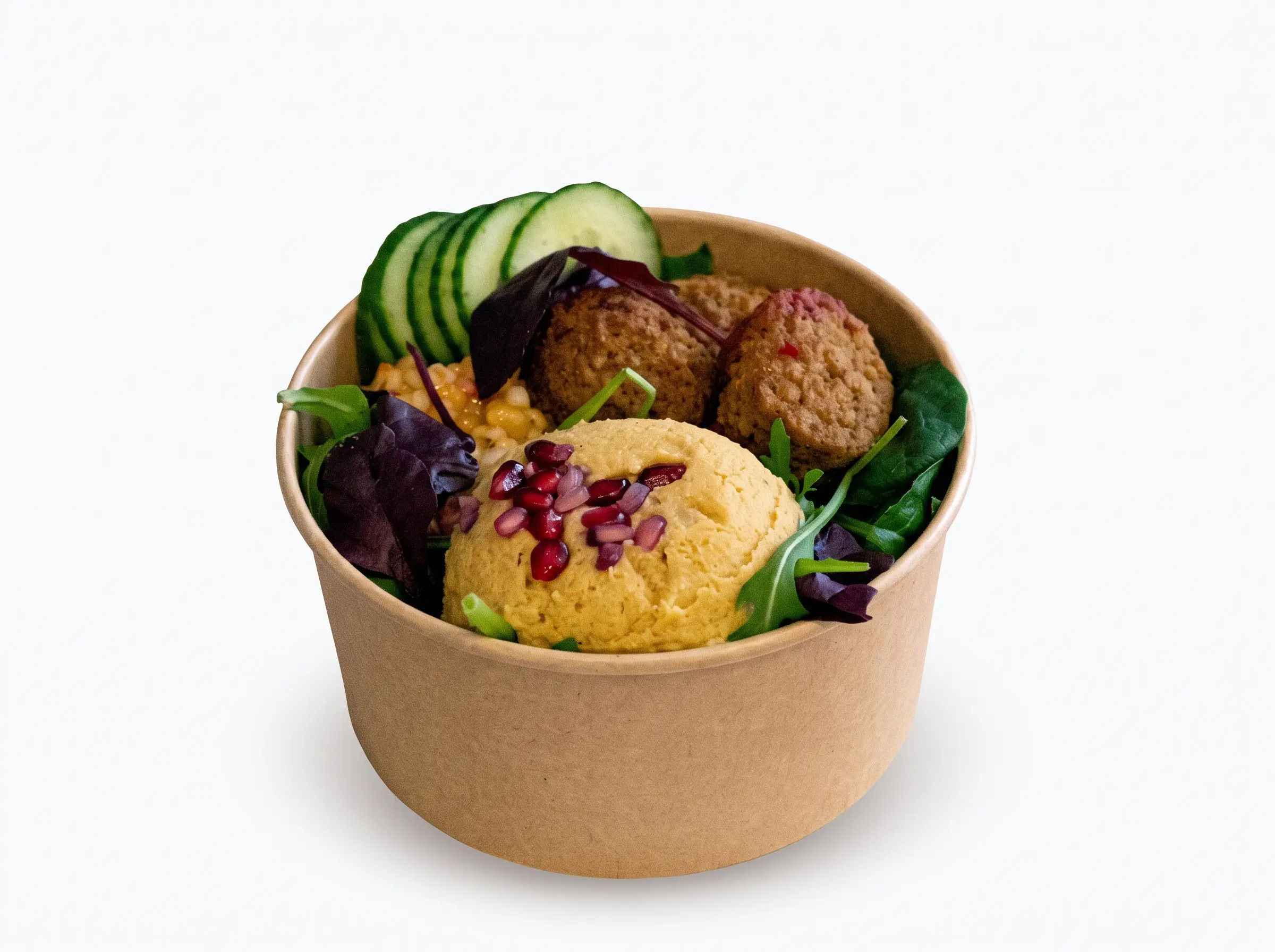 Ensaladera kraft compostable 500ml