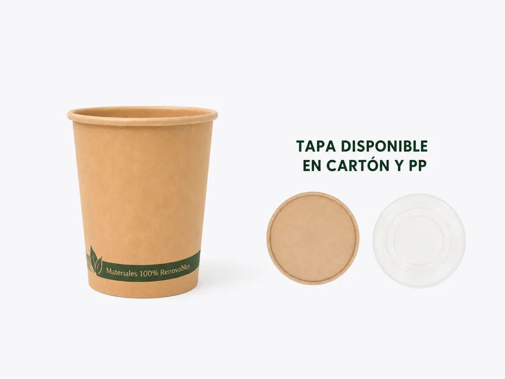 Tarrina cartón doble pared 250ml + tapa