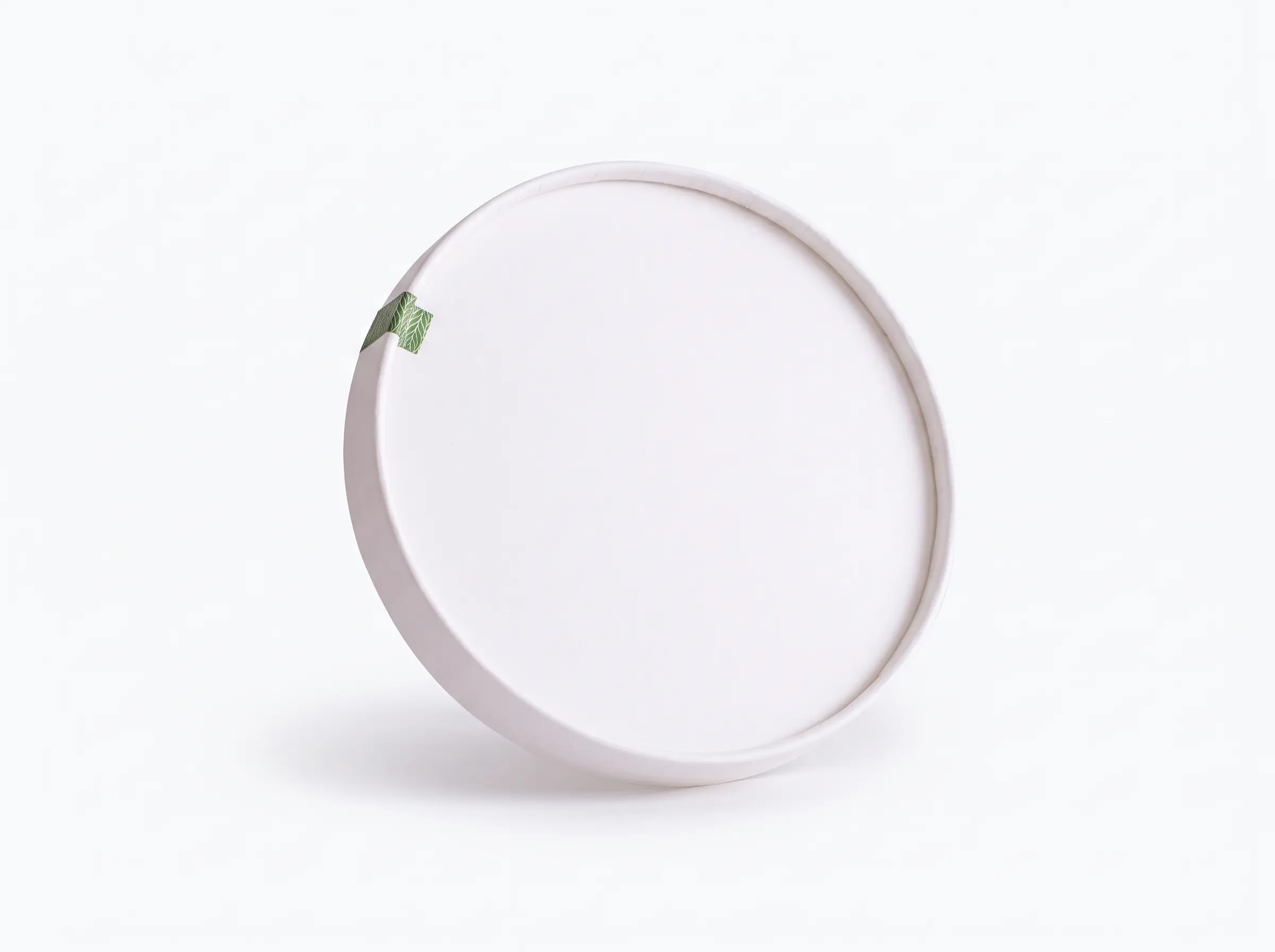Tapa cartón ensaladera blanca compostable