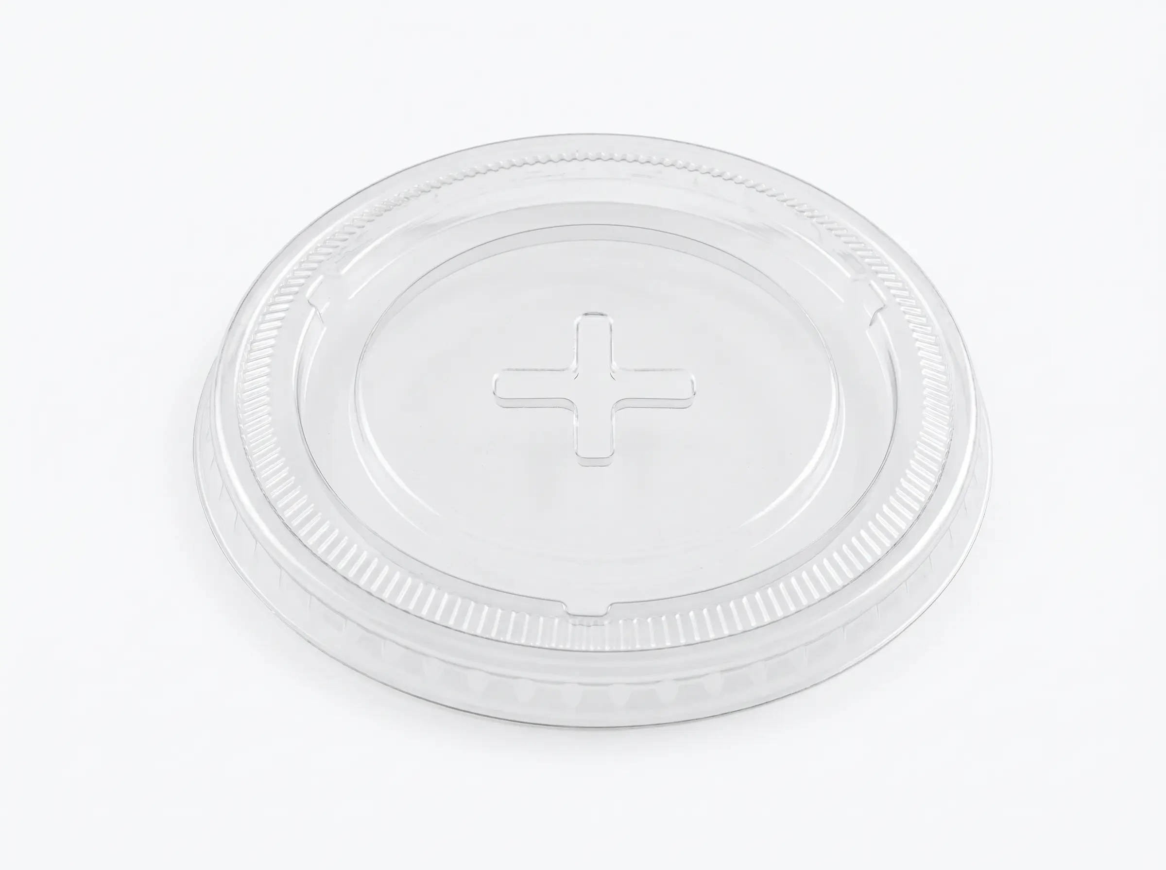 Tapa plana cruz vaso PET