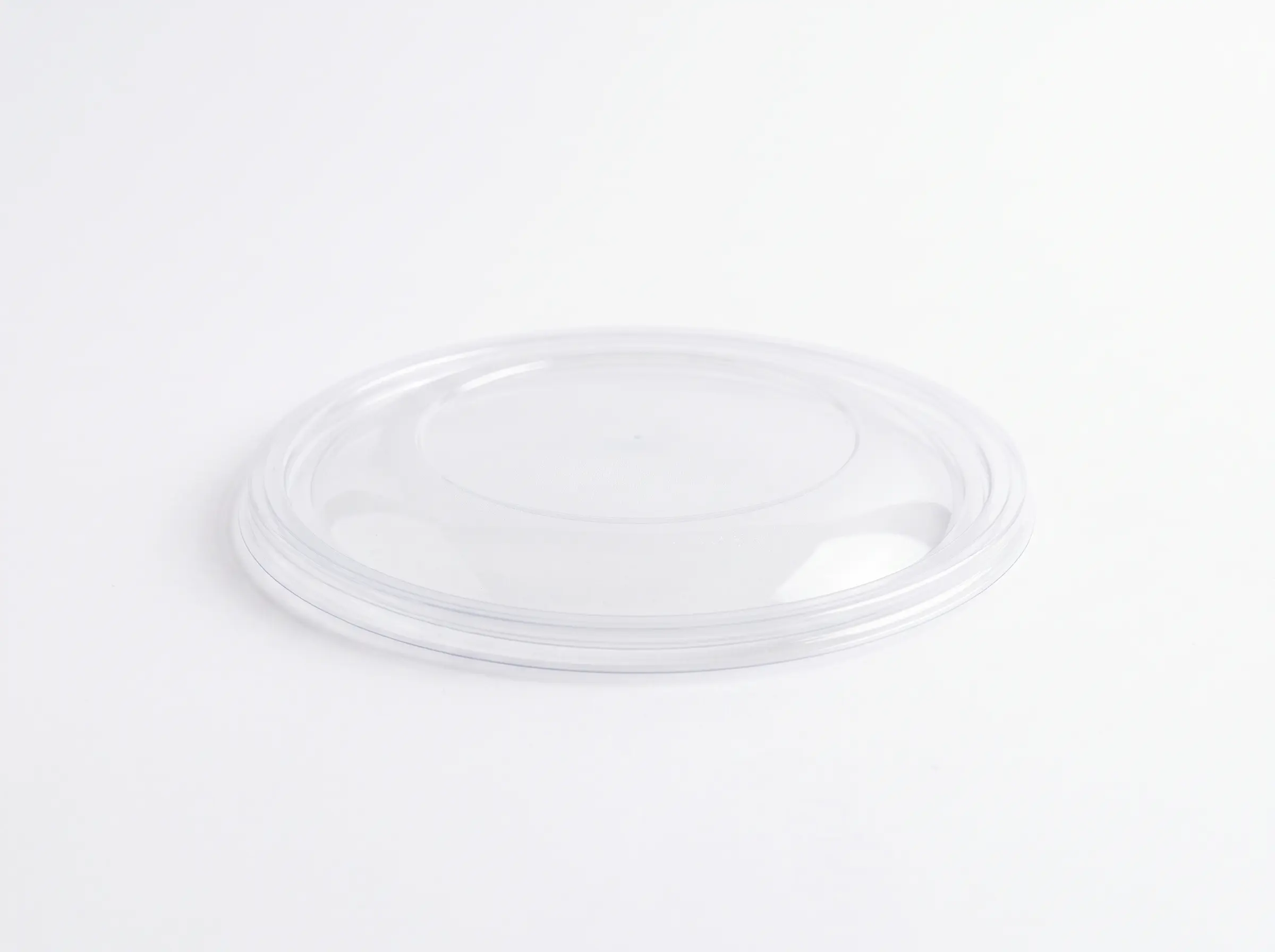 Tapa PLA ensaladera blanca compostable